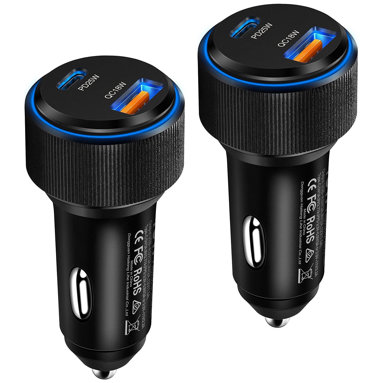 Amazon.co.jp: USB C 高速充電器 43W iPhone 車用充電器 【2個パック